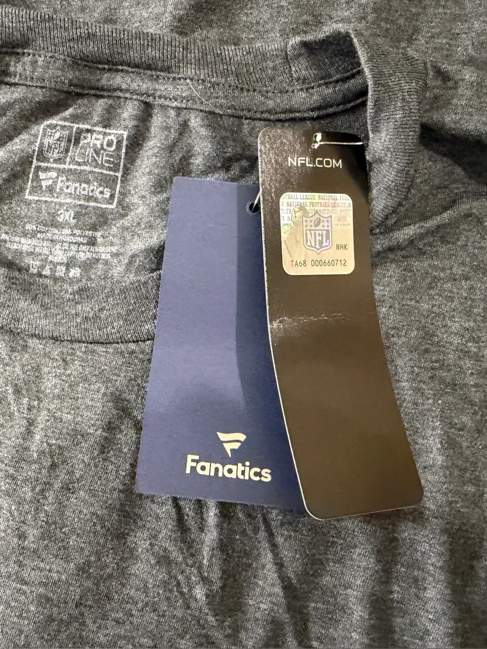 Fanatics Houston Texans Gray T-Shirt with Navy and Red Logo